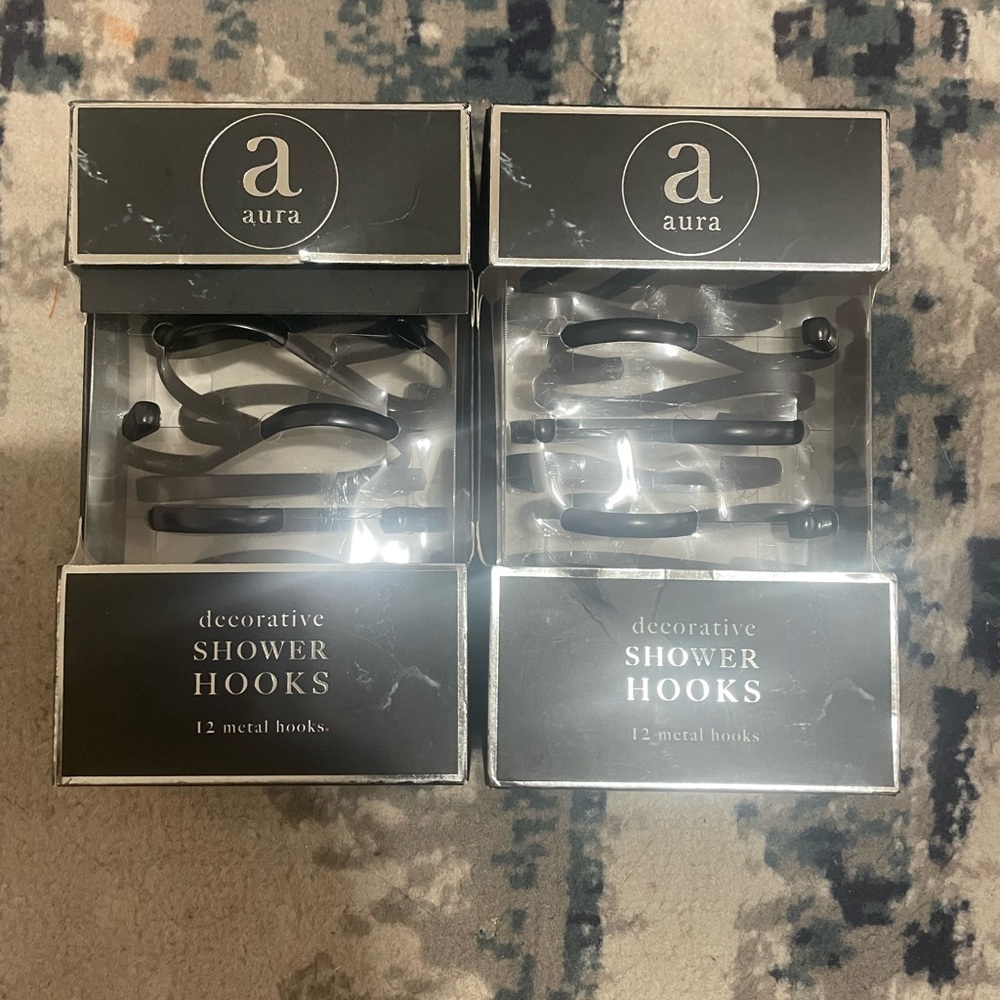 Marshalls decorative shower hooks set of 12 (2 boxes=24)
